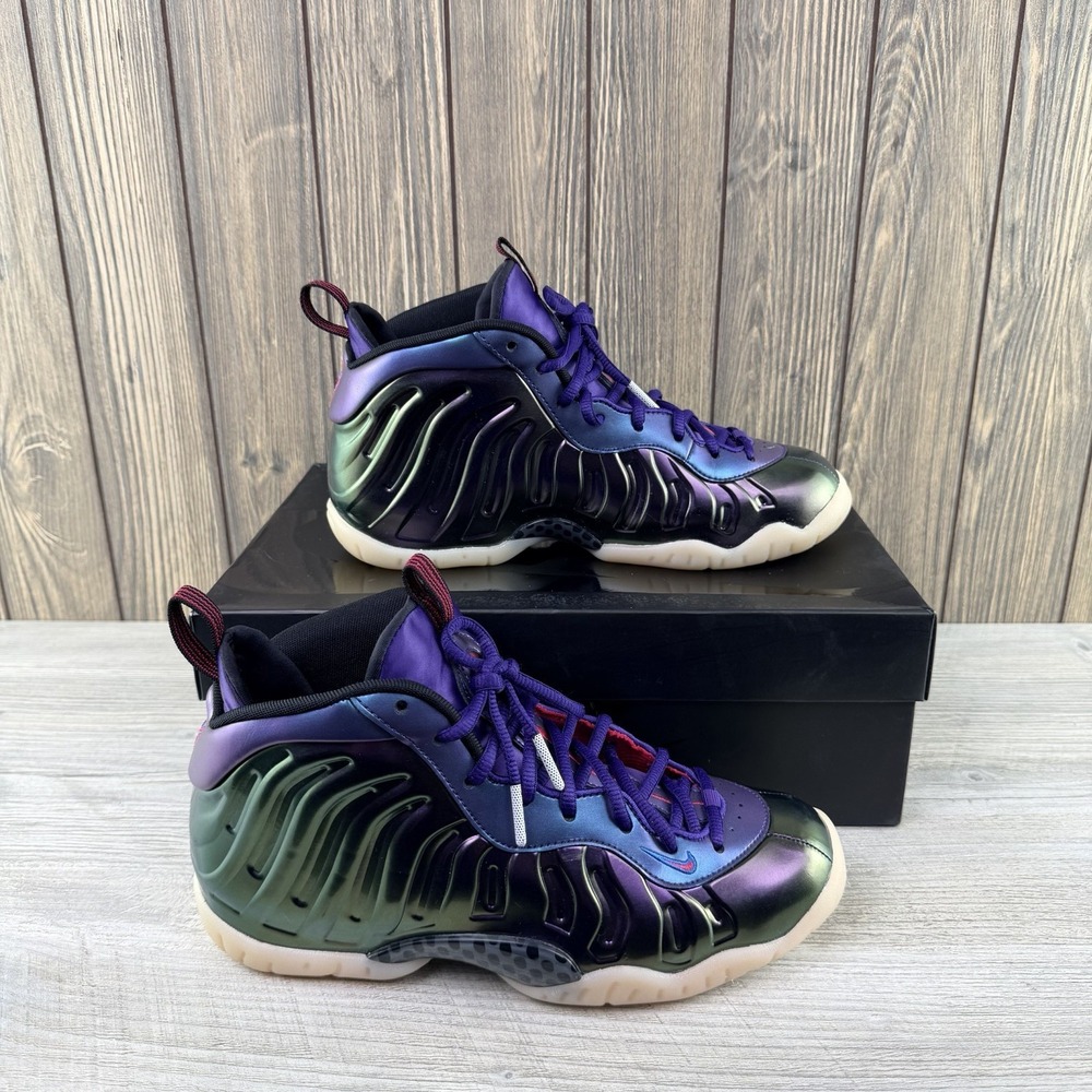 NIKE Air Foamposite One Iridescent Purple Sneakers Shoes 644791-602 Size 7Y